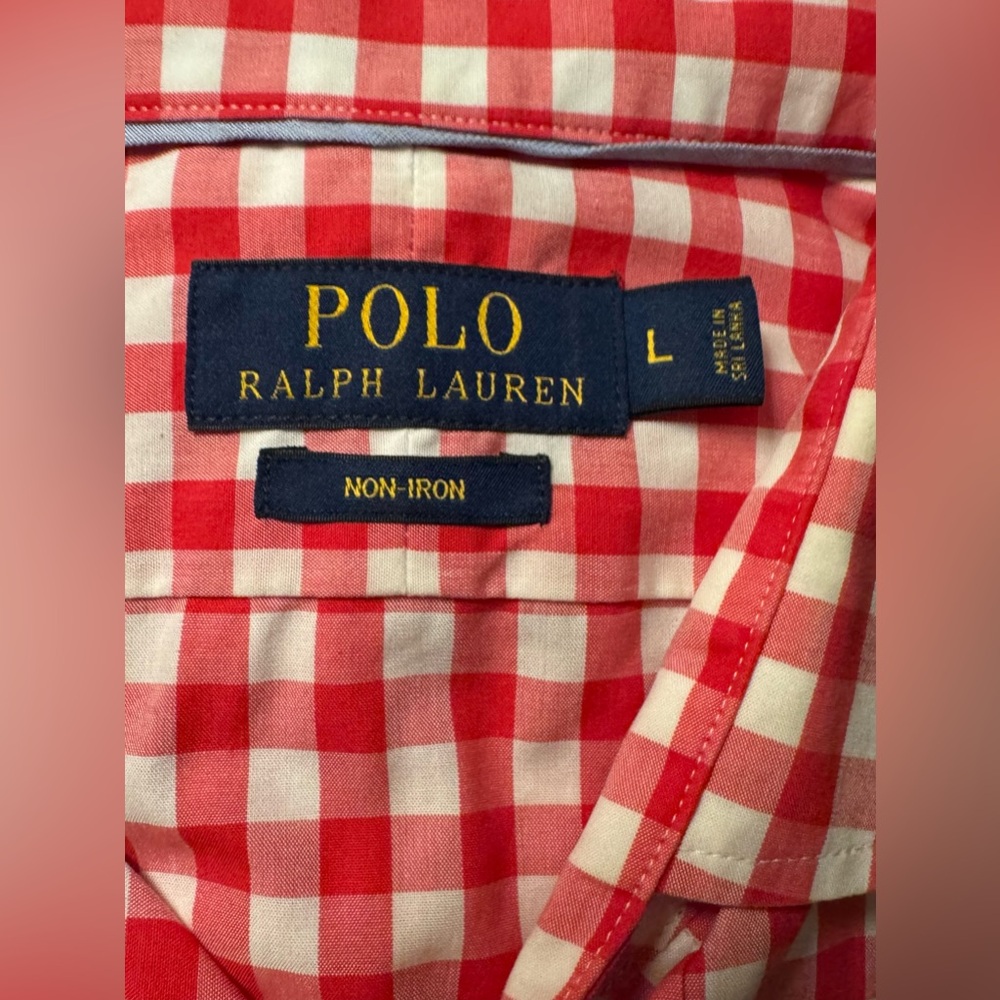 Polo Ralph Lauren Gingham Oxford Button Down Men’s Shirt. Size Large. - Picture 3 of 5